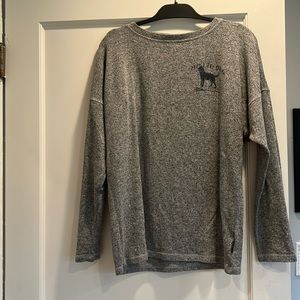 Millie dog grey and navy lacrosse long-sleeve size small